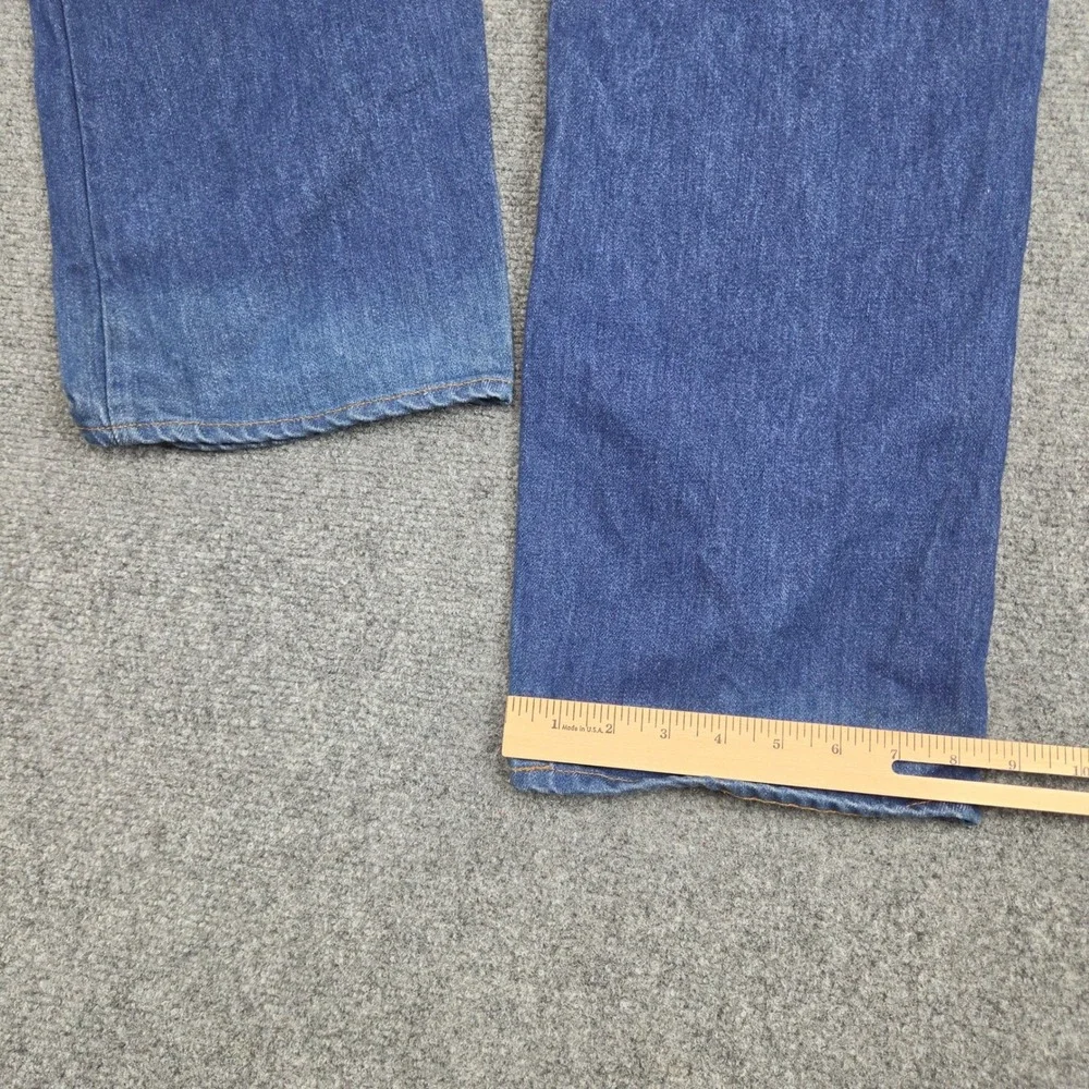 Vintage Levis 509 Jeans 38x32 Blue Orange Tab 80s USA Made Straight Leg 509-0217